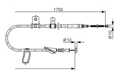 BOSCH 1987482351 — Трос ручного тормоза