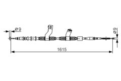 BOSCH 1987482353 — Трос ручного тормоза