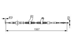 BOSCH 1987482354 — Трос ручного тормоза