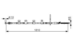 BOSCH 1987482356 — Трос ручного тормоза