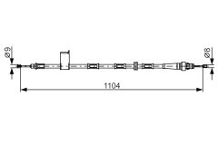 BOSCH 1987482364 — Трос ручного тормоза