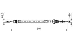 BOSCH 1987482365 — Трос ручного тормоза