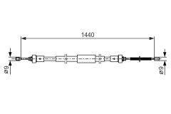 BOSCH 1987482383 — Cablu frână de mână