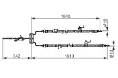 BOSCH 1987482420 — Cablu frână de mână