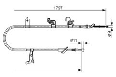 BOSCH 1987482434 — Cablu frână de mână