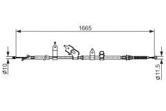 BOSCH 1987482440 — Cablu frână de mână