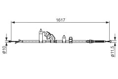 BOSCH 1987482441 — Cablu frână de mână