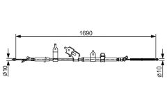 BOSCH 1987482443 — Cablu frână de mână