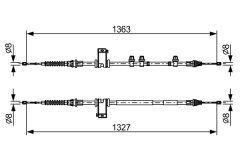 BOSCH 1987482453 — Cablu frână de mână