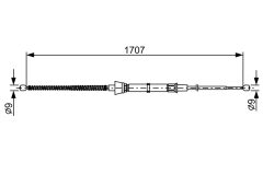 BOSCH 1987482457 — Cablu frână de mână