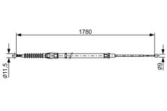 BOSCH 1987482458 — Cablu frână de mână