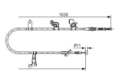 BOSCH 1987482465 — Cablu frână de mână