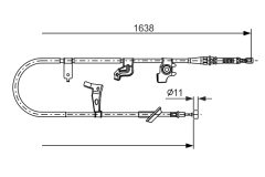 BOSCH 1987482466 — Cablu frână de mână
