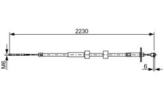 BOSCH 1987482500 — Cablu frână de mână