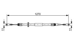 BOSCH 1987482501 — Трос ручного тормоза