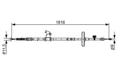 BOSCH 1987482535 — Cablu frână de mână