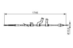 BOSCH 1987482572 — Cablu frână de mână