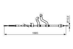 BOSCH 1987482573 — Cablu frână de mână
