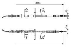 BOSCH 1987482585 — Трос ручного тормоза