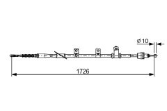 BOSCH 1987482618 — Трос ручного тормоза