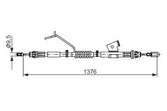 BOSCH 1987482673 — Cablu frână de mână