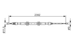 BOSCH 1987482676 — Трос ручного тормоза