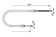 BOSCH 1987482720 — Трос ручного тормоза