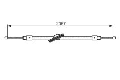 BOSCH 1987482759 — Трос ручного тормоза