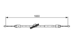 BOSCH 1987482784 — Трос ручного тормоза