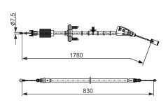 BOSCH 1987482797 — Cablu frână de mână