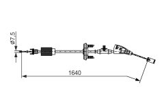 BOSCH 1987482798 — Cablu frână de mână