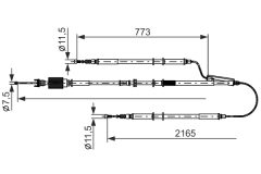 BOSCH 1987482806 — Трос ручного тормоза