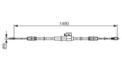 BOSCH 1987482832 — Трос ручного тормоза