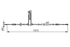 BOSCH 1987482833 — Трос ручного тормоза