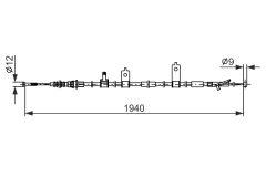 BOSCH 1987482852 — Трос ручного тормоза