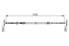 BOSCH 1987482863 — Трос ручного тормоза