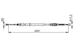 BOSCH 1987482869 — Cablu frână de mână