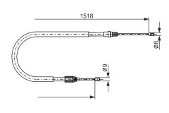 BOSCH 1987482871 — Cablu frână de mână