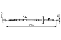 BOSCH 1987482885 — Cablu frână de mână