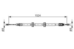 BOSCH 1987482888 — Cablu frână de mână