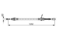 BOSCH 1987482924 — Cablu frână de mână