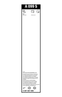 BOSCH 3397007099 — Lamelă ștergător parbriz