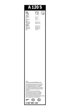 BOSCH 3397007120 — Lamelă ștergător parbriz