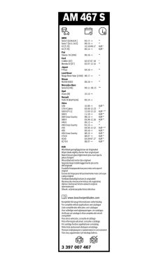 BOSCH 3397007467 — Lamelă ștergător parbriz