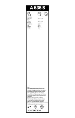 BOSCH 3397007636 — Lamelă ștergător parbriz