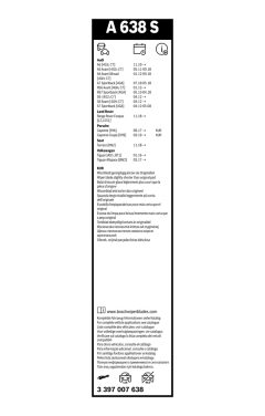 BOSCH 3397007638 — Lamelă ștergător parbriz