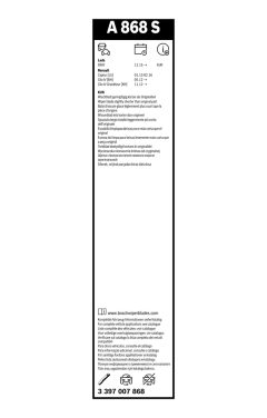 BOSCH 3397007868 — Lamelă ștergător parbriz