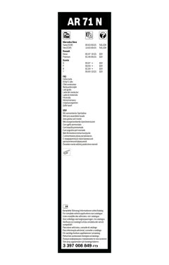 BOSCH 3397008849 — Lamelă ștergător parbriz