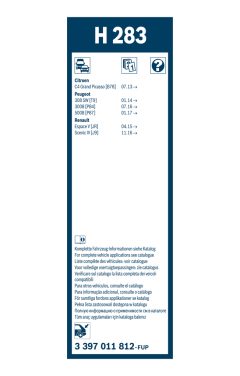 BOSCH 3397011812 — Lamelă ștergător parbriz