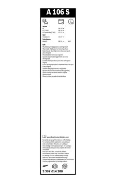 BOSCH 3397014208 — Lamelă ștergător parbriz